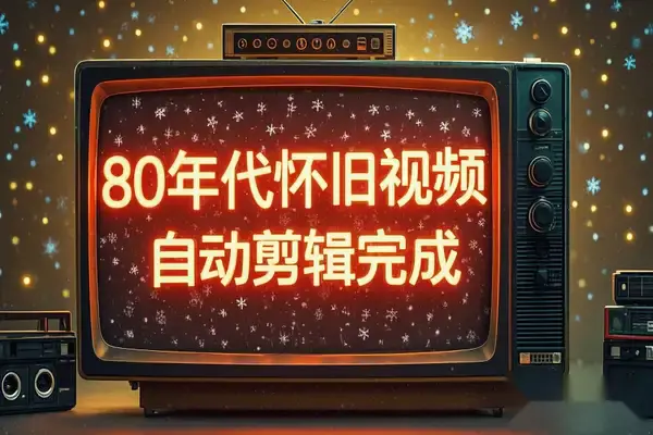 80年代怀旧视频自动生成,短视频混剪工具,一键打造爆款