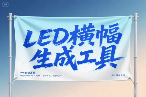 免费在线LED横幅生成工具:快速个性化设计活动横幅【在线工具】