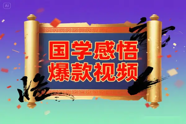 5分钟打造百万点赞国学感悟视频：抖音视频号爆款方法论