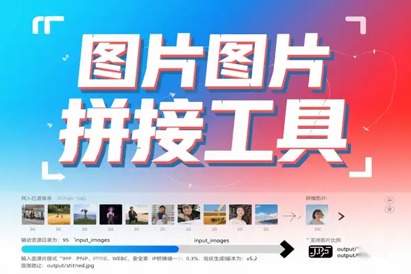 专业图片拼接工具，支持横向纵向多图排版，高效拼图解决方案