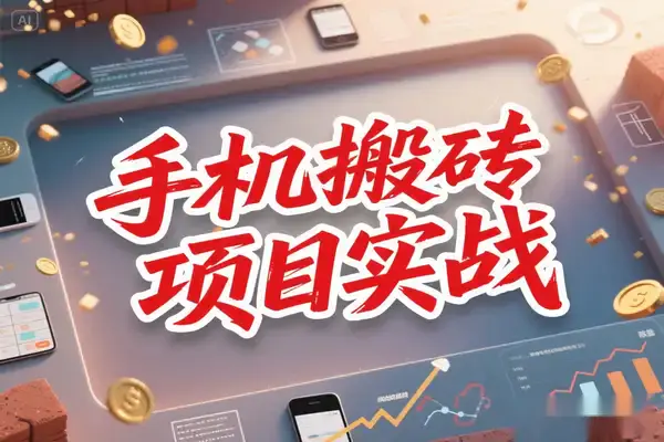 手机搬砖项目实战指南:零门槛日赚300元副业攻略