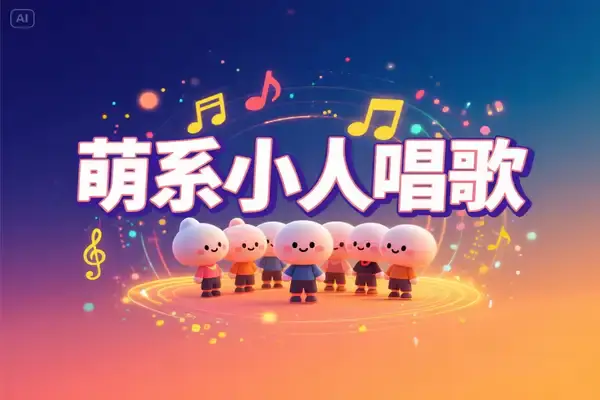 AI生成萌系小人唱歌视频教程,0基础3分钟制作爆款短视频