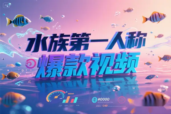 首创水族类第一人称视角视频：7.8万涨粉变现月入五位数实操