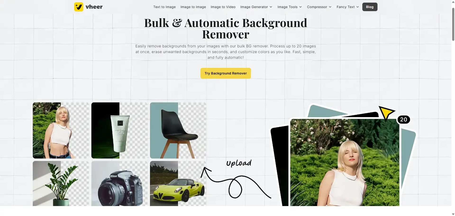 AI一键去背景在线工具-Vheer批量图片背景消除神器
