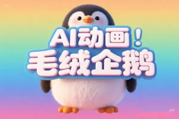 零基础AI动画课,ibLib即梦AI教程,3D毛绒企鹅制作