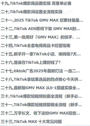 深度解析:TikTok电商万字长文-持续更新版(飞书文档教程)