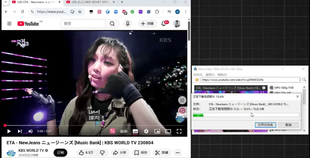 Youtube视频音频下载工具,支持4K画质自动解析嗅探