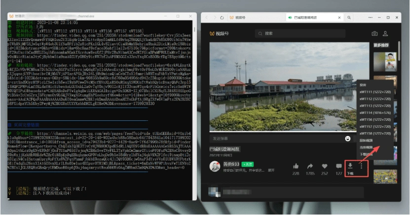 视频号下载神器，界面美观效果更强大，支持智能识别分类