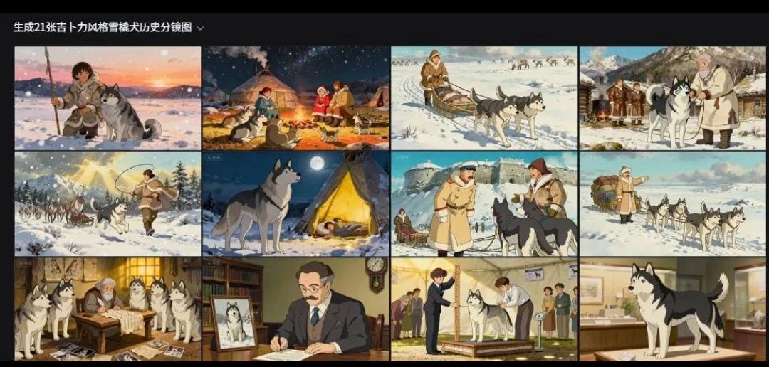 AI制作”狗狗进化史”成吉卜力风动画爆款视频玩法（飞书文档教程）