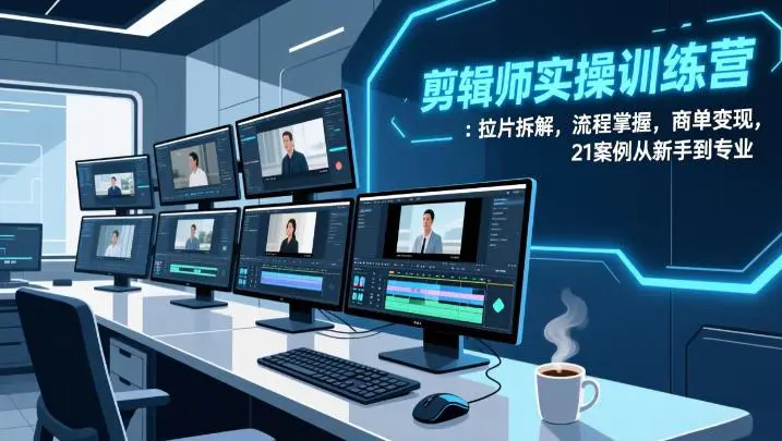 剪辑师进阶实战营:21个案例拆解,掌握全流程,轻松接单变现