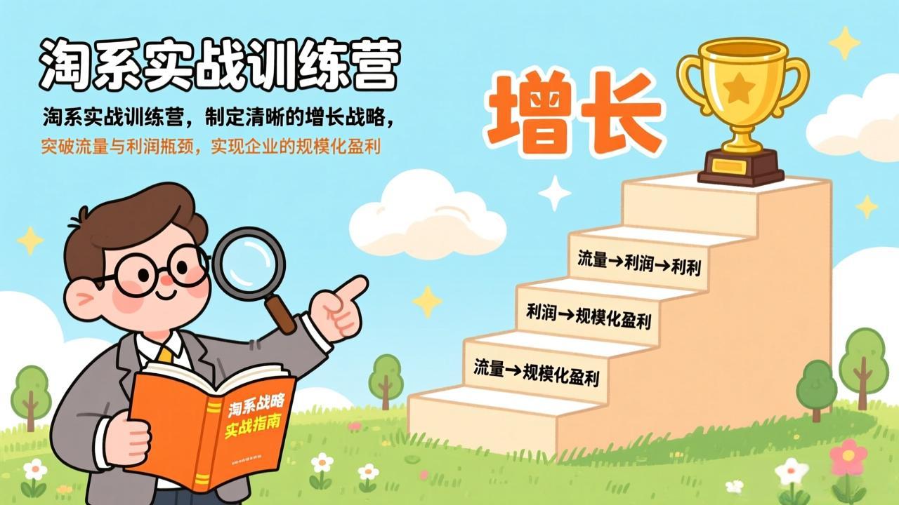 淘系实战课(更新)，制定清晰的增长战略，突破流量与利润瓶颈，实现企业的规模化盈利
