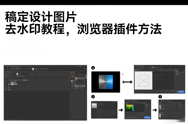稿定设计图片去水印超详细教程，浏览器插件方法（飞书文档教程）