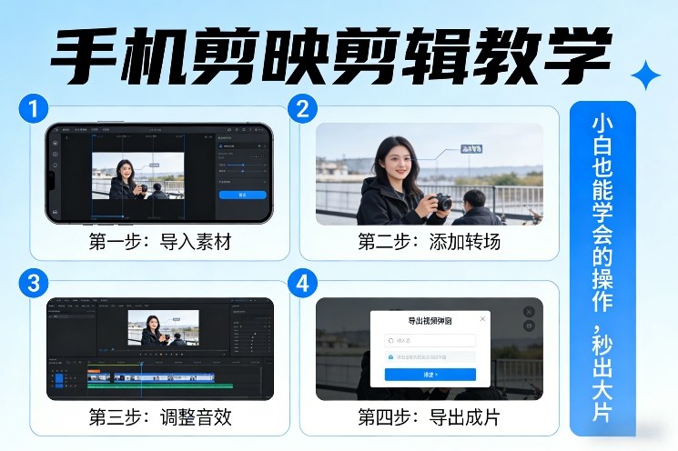 零基础手机剪辑速成：用剪映轻松打造电影感大片