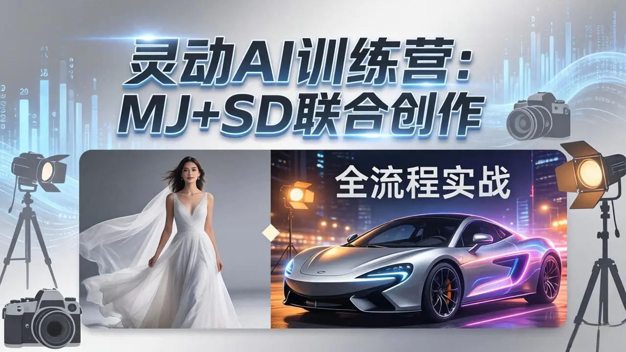 AI与摄影后期结合的实战课,MJ+SD创作全流程