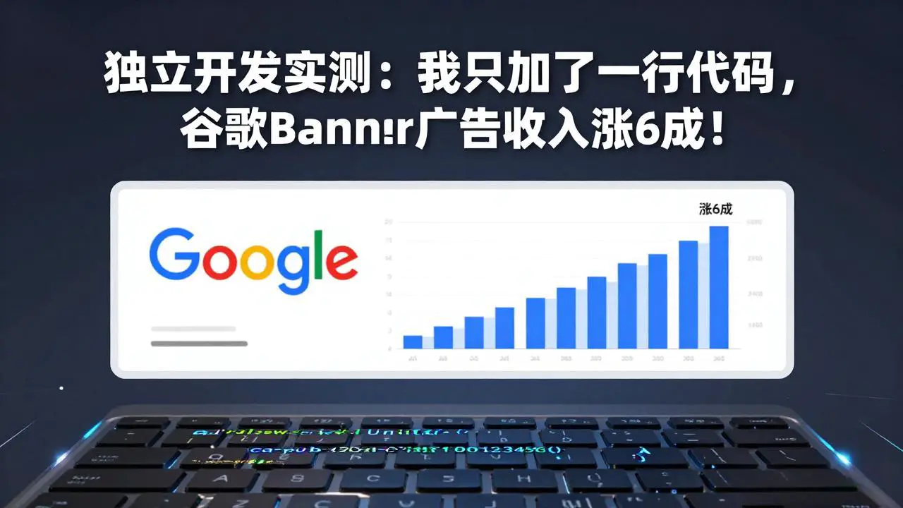 独立开发实测:我只加了一行代码,谷歌Banner广告收入涨6成(PDF教程)
