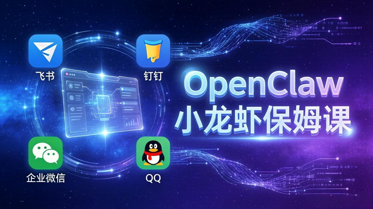 OpenClaw小龙虾详细教程： Windows/macOS/Linux/Docker多系统安装，飞书+钉钉+企业微信+QQ接入