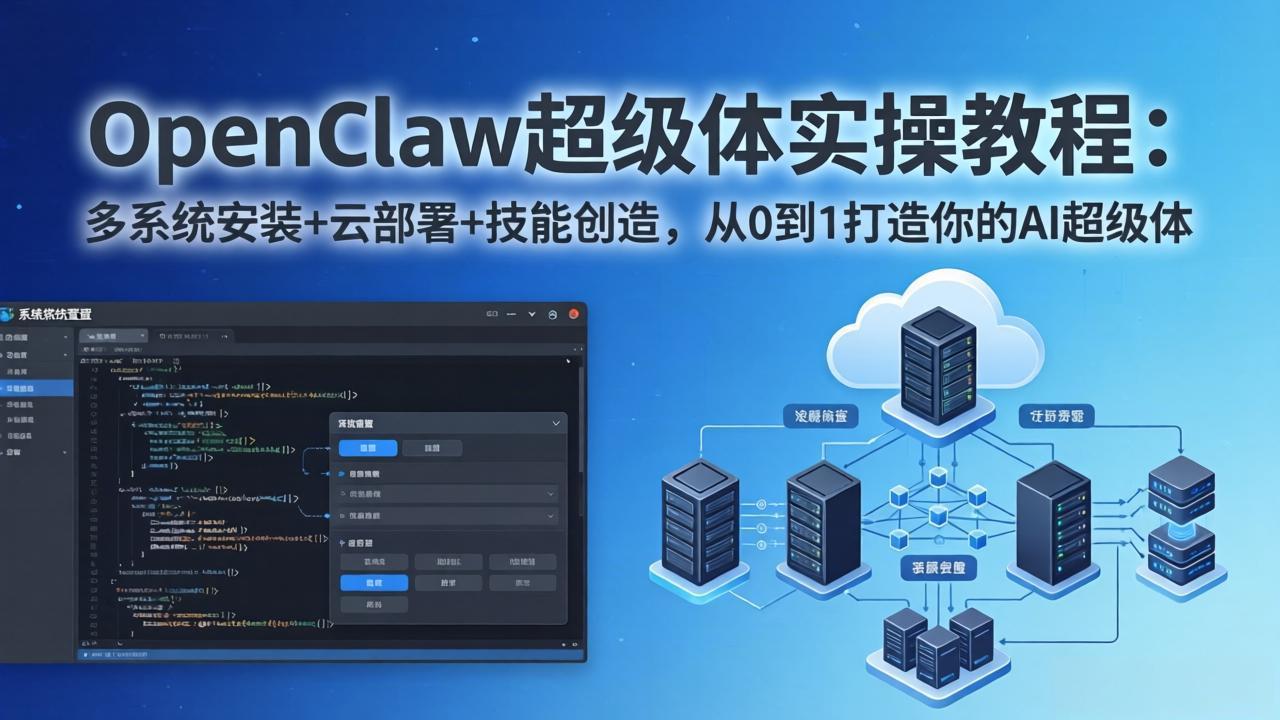 OpenClaw超级体从零搭建实战指南：多系统安装+大模型配置+技能开发全流程