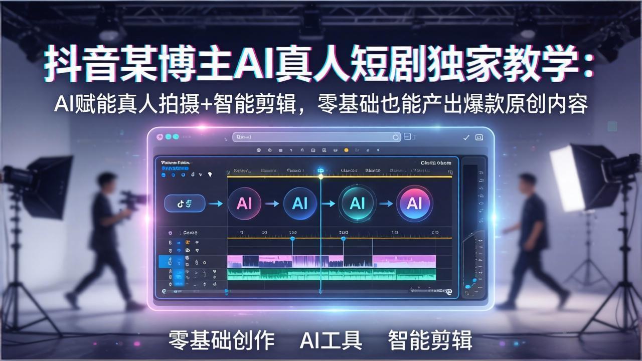 AI仿真人短剧课：AI赋能打造爆款真人短剧，零基础也能上手