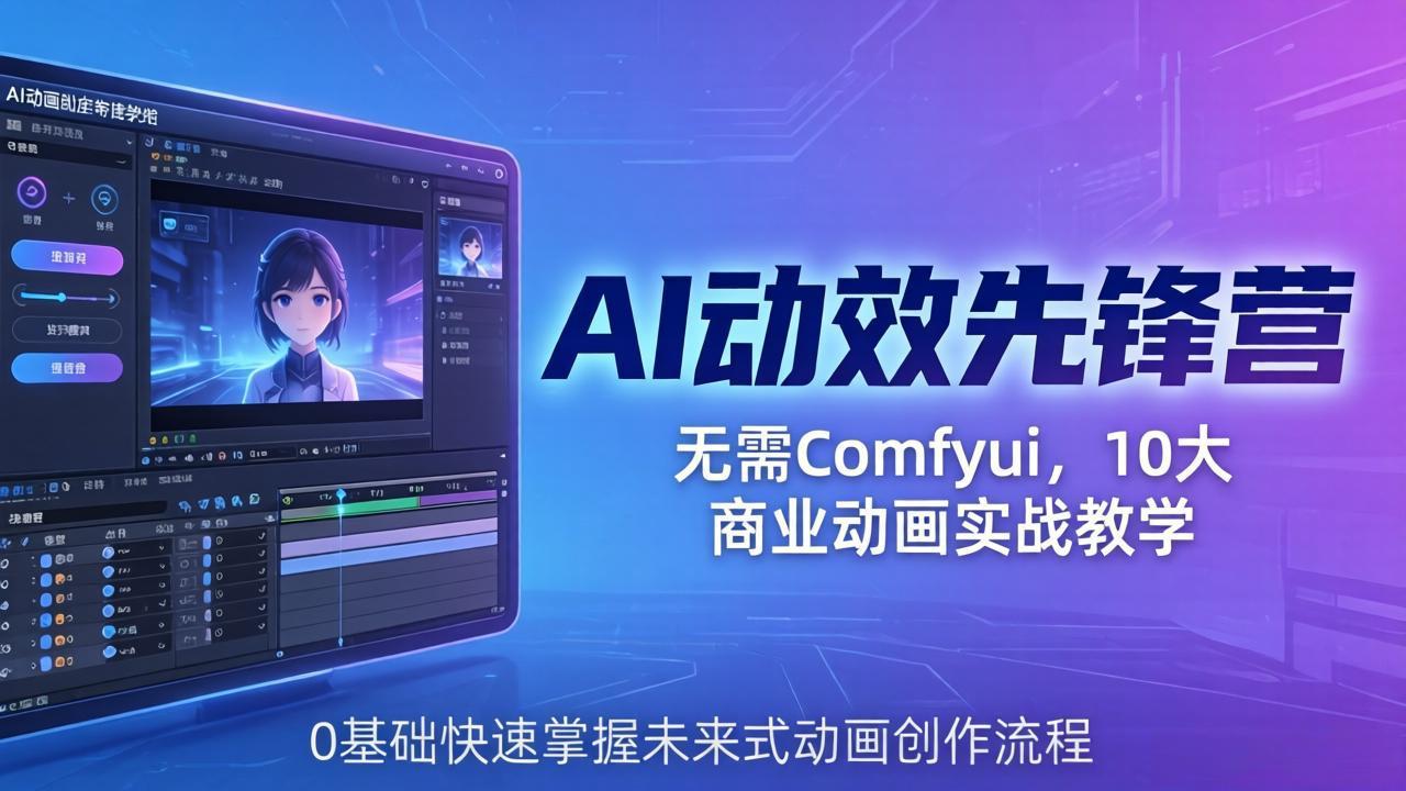 AI产品动画制作教程：无需Comfyui，极简工作流拆解万物落水/解体/冰霜等10大商业案例，0基础即学即用