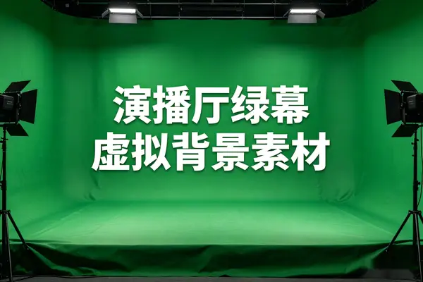 690款直播必备素材,虚拟演播厅绿幕背景素材合集