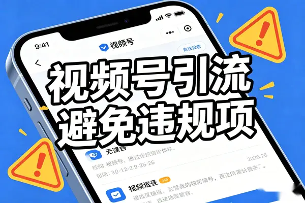 【图文】视频号引流私域避免违规的方式总结