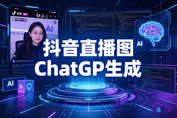 【图文】ChatGPT生成抖音直播图的方法，登陆就可以，无需升级为Pro