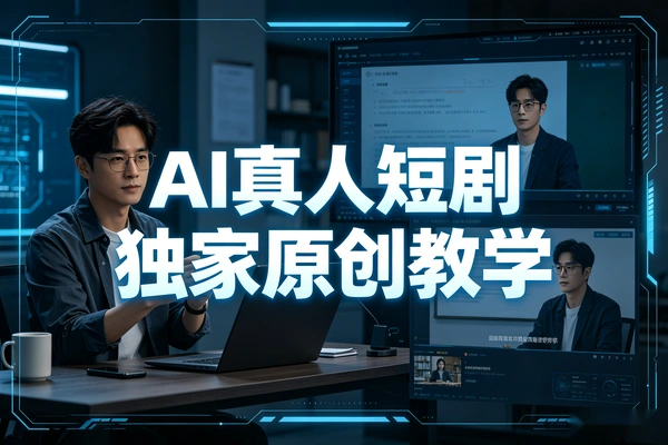 AI真人短剧教学，剧本创作+角色定妆+视频生成，新手也能快速上手变现