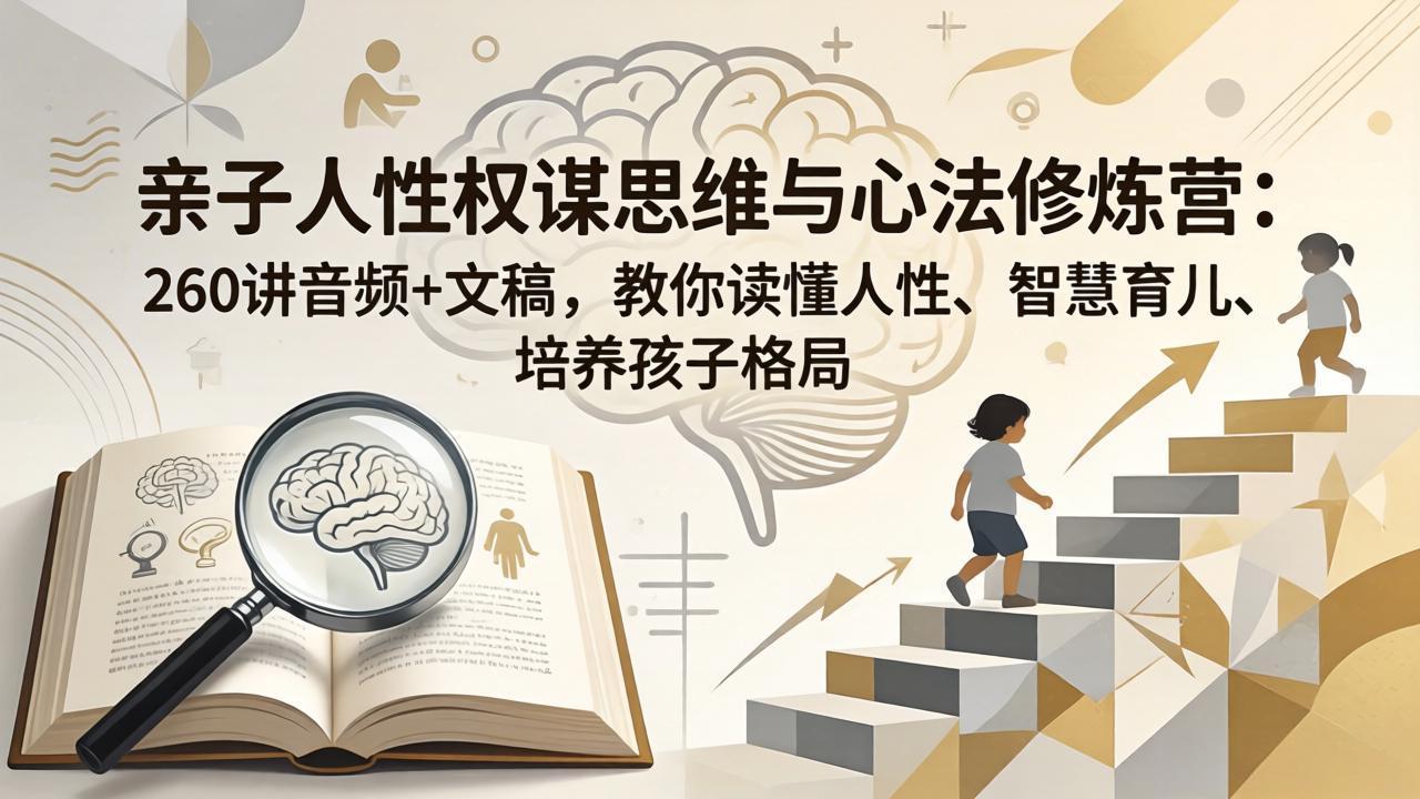亲子人性权谋思维与心法修炼：260讲音频+文稿，教你读懂人性、智慧育儿、培养孩子格局