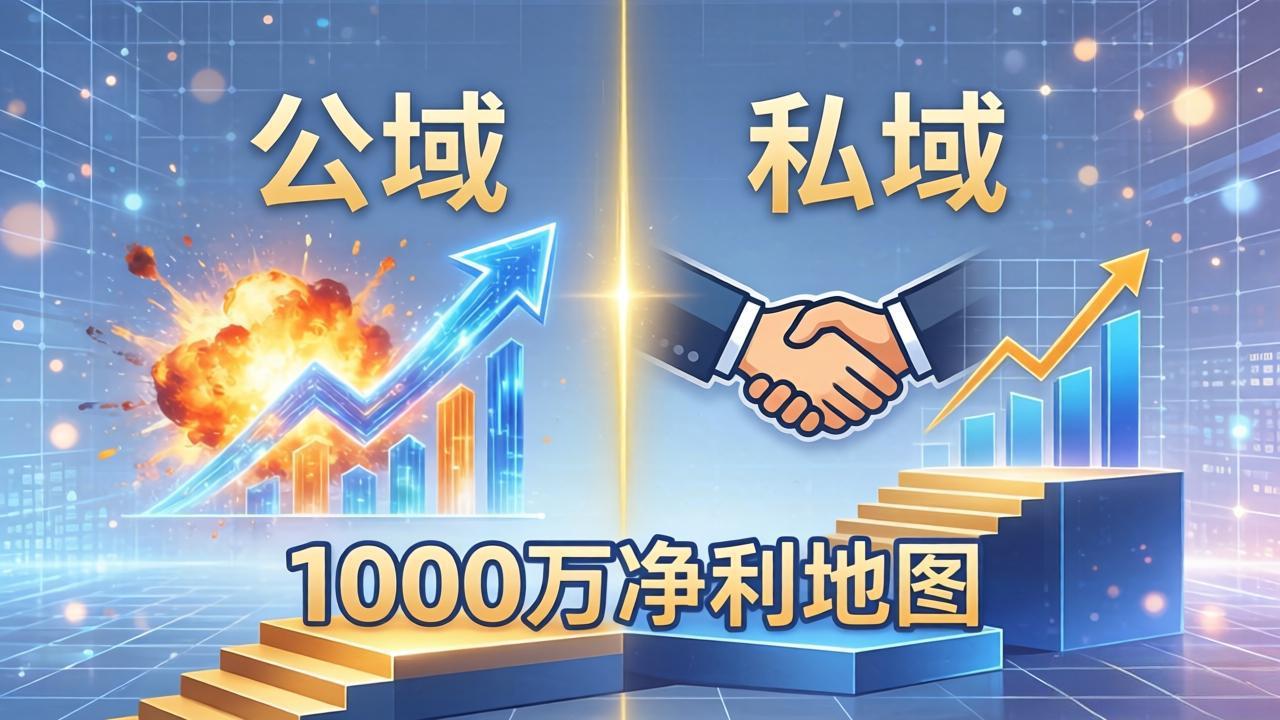 AI全域增长课程：公域批量出爆款+私域精准转化，从获客到高客单变现