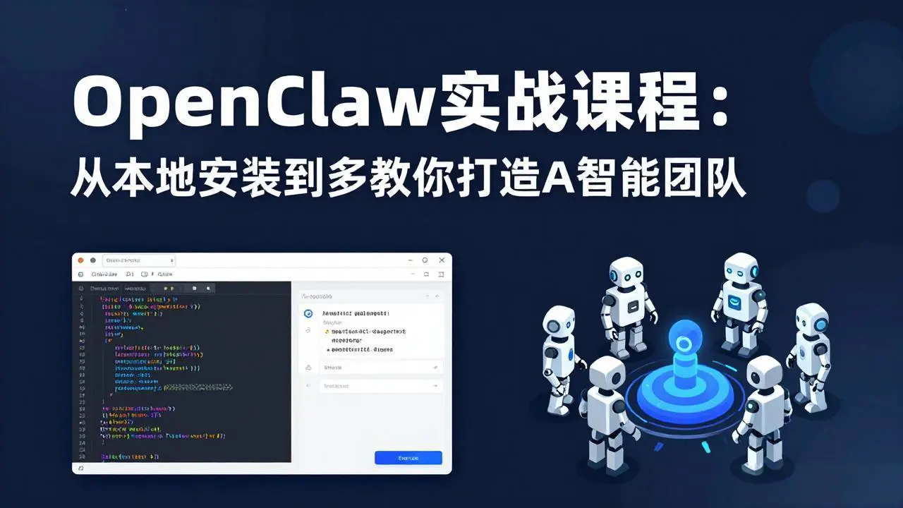 OpenClaw实战课程:从本地安装到多Agent协同高阶应用,打造AI智能团队(飞书文档教程)