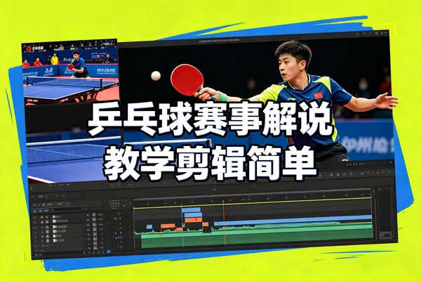 乒乓球赛事解说教程，门槛低操作简单快速变现
