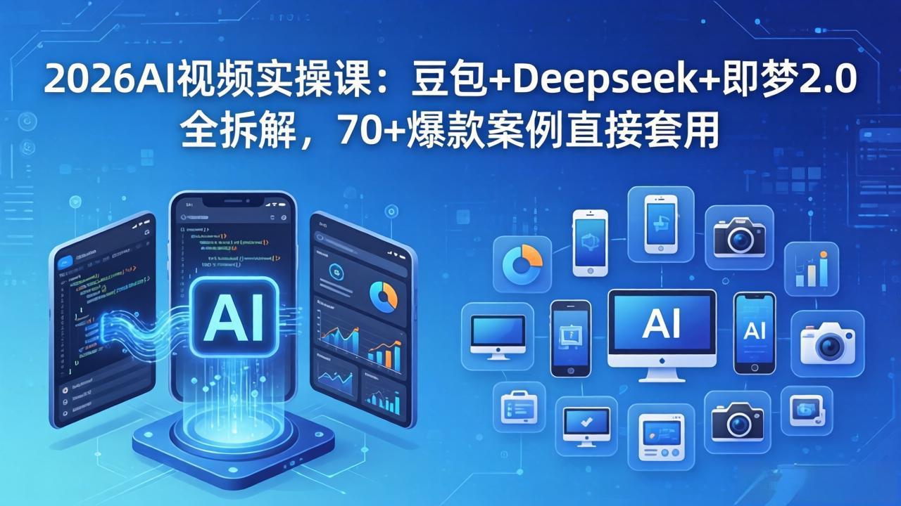 2026 AI视频实操课：豆包AI+Deepseek+即梦Seedance2.0，从基础到进阶