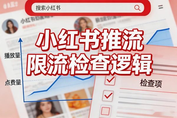小红书推流限流怎么办，是否被隐性限流检查逻辑（PDF教程）