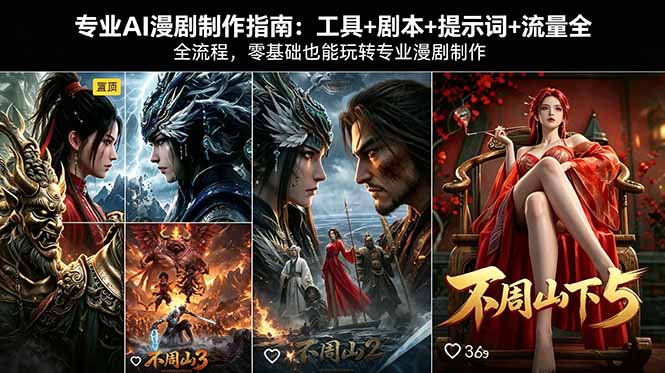 专业AI漫剧制作全流程指南：工具+剧本+提示词+流量，零基础掌握可落地漫剧制作
