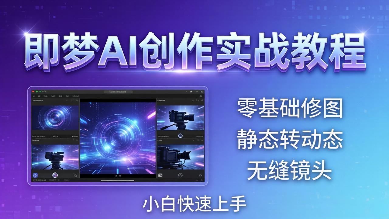 即梦AI创作实战教程，从零基础到Agent智能导演，一键出图+静态动态化+动画影片量产