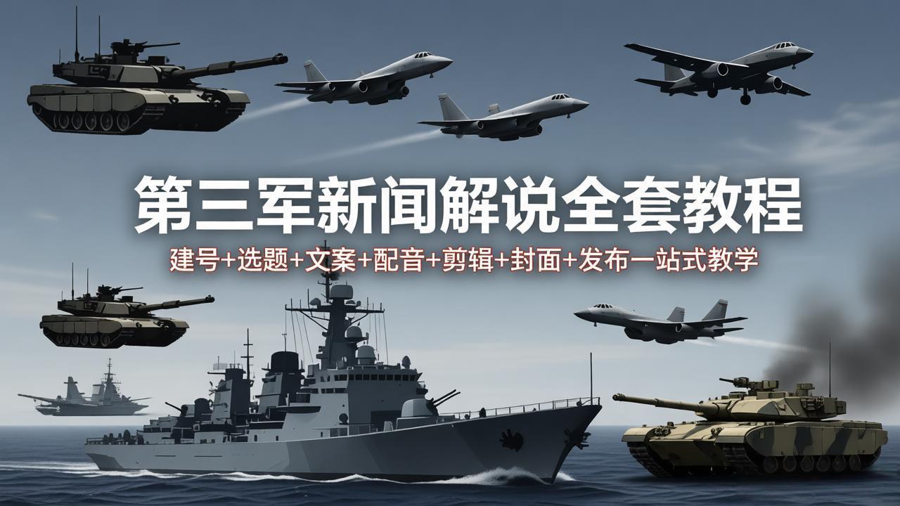 军迷新闻解说视频全流程教程：从账号搭建到发布，做出合规热门稳定运营