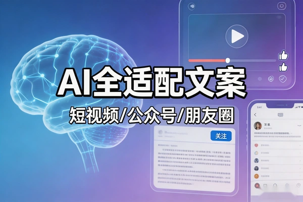【图文】AI文案写作方法：短视频/公众号/朋友圈全适配文案
