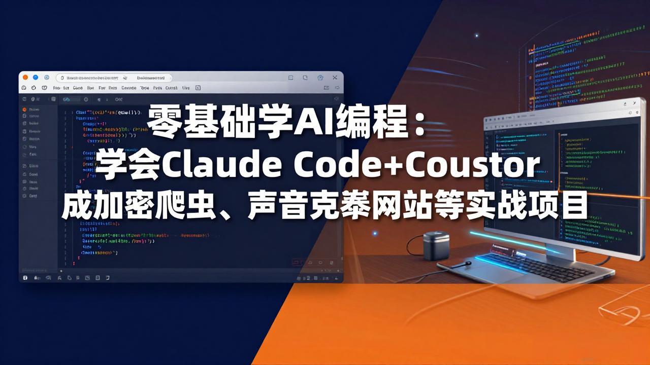 零基础学AI编程：ClaudeCode+Cursor从入门到精通的智能编程全流程实操