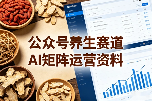 公众号养生赛道运营教程：AI+矩阵操作+原创爆文生成，高需求养生号中老年内容号