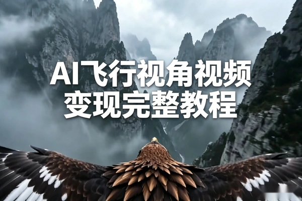 AI飞行视角视频，多种变现方式，小白也能轻松上手