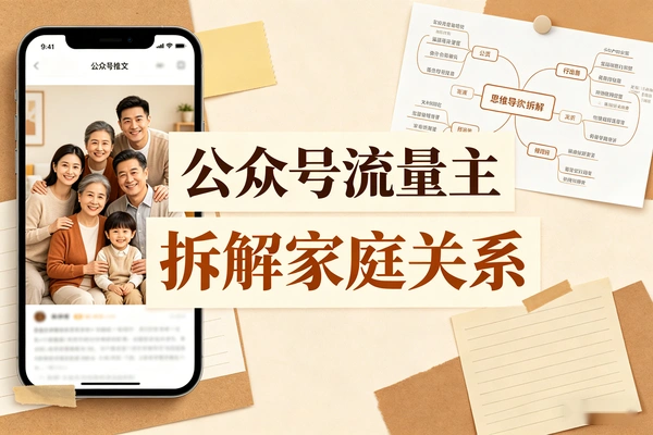 公众号流量主爆款赛道拆解中年女性家庭关系，篇篇引爆10万+