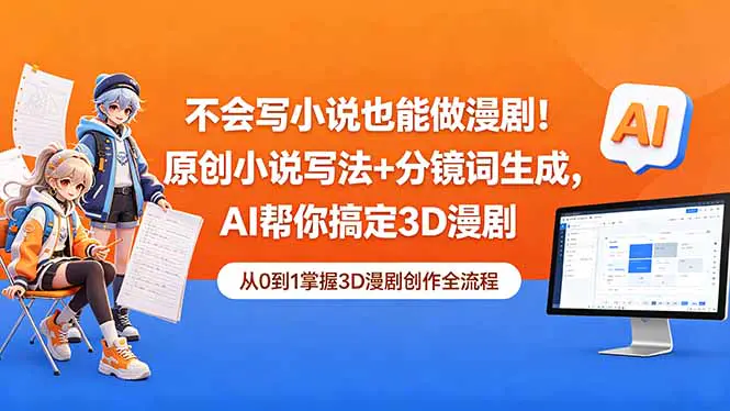 零基础做3D漫剧,从抖音版权获取到后期剪辑的完整制作流程