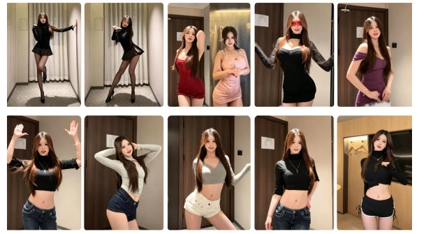 AI美女跳舞变装视频教程，条条爆款
