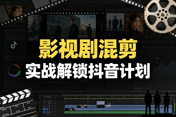 抖音影视剧台词混剪赛道实战课，解锁精选收益