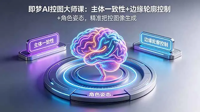 即梦AI控图大师课,主体一致性+边缘轮廓+角色姿态+景深控制,从随意生成到精准可控