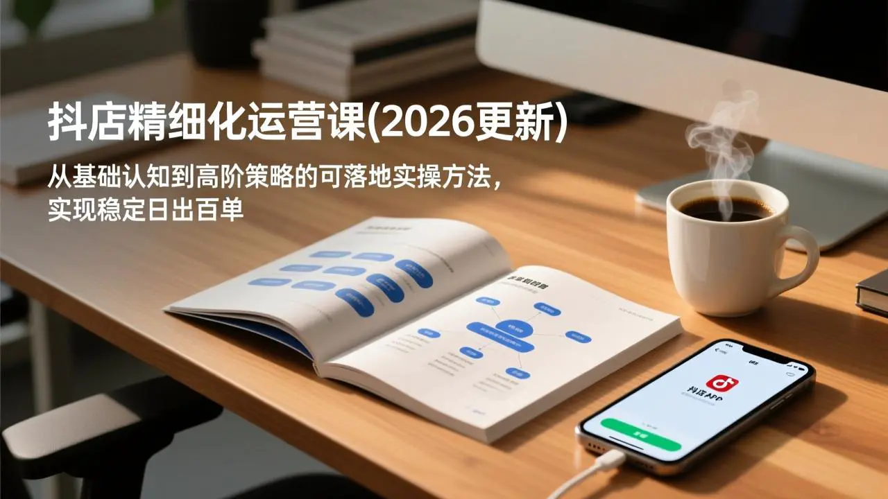 抖店精细化运营课,选品定价+视觉优化+达人合作+千川投放,系统提升店铺能力(更新5月)