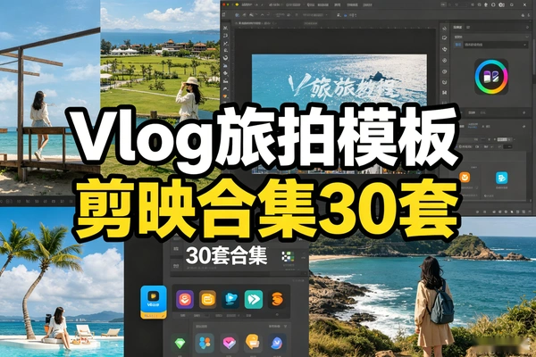 自媒体Vlog旅拍视频剪辑模板剪映合集30套