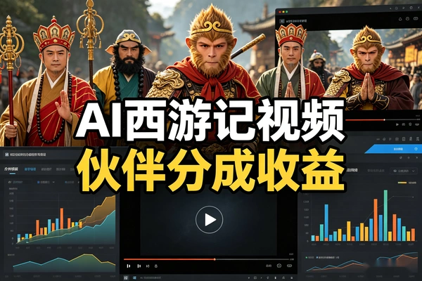 AI西游记爆款短视频制作教程，轻松赚取伙伴分成收益