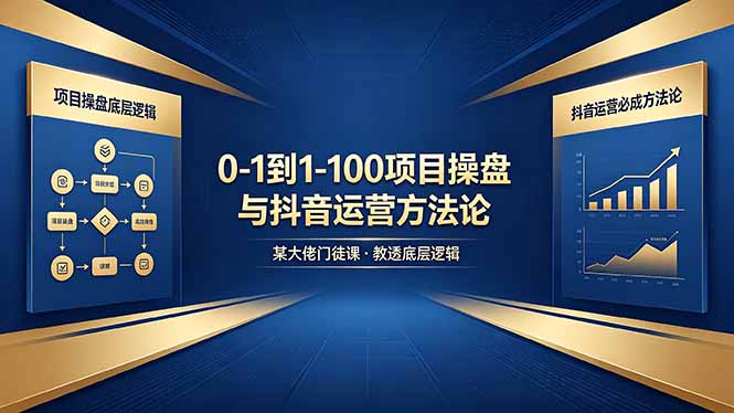 2026项目操盘手课程：变现体系搭建+好项目筛选+0-1增长+爆款产品变现