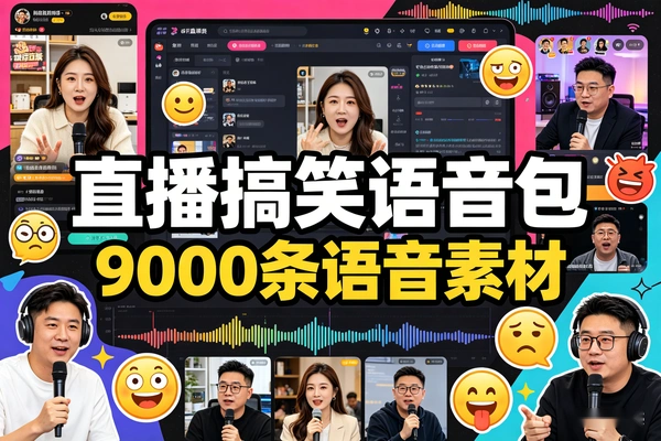 语音素材包，9000条直播剪辑搞笑语音包合集